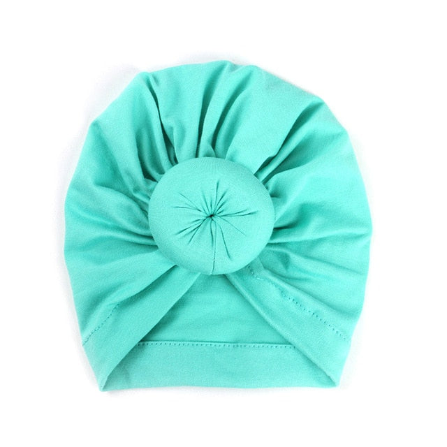 New Mommy And Me Cotton Blend Handmade Hat Women Caps Baby Girls Turban Hats Twist Knot Headwear Hair Accessories