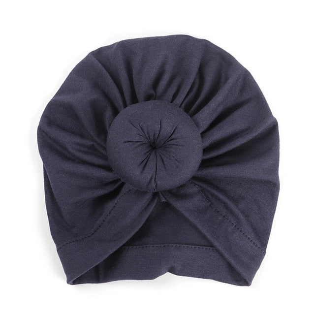 New Mommy And Me Cotton Blend Handmade Hat Women Caps Baby Girls Turban Hats Twist Knot Headwear Hair Accessories