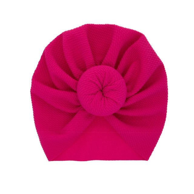 New Mommy And Me Cotton Blend Handmade Hat Women Caps Baby Girls Turban Hats Twist Knot Headwear Hair Accessories