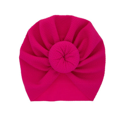 New Mommy And Me Cotton Blend Handmade Hat Women Caps Baby Girls Turban Hats Twist Knot Headwear Hair Accessories