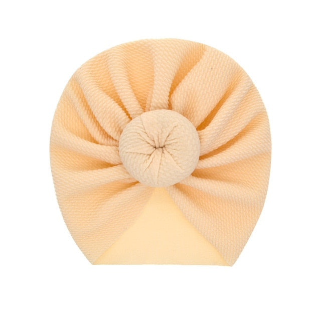 New Mommy And Me Cotton Blend Handmade Hat Women Caps Baby Girls Turban Hats Twist Knot Headwear Hair Accessories