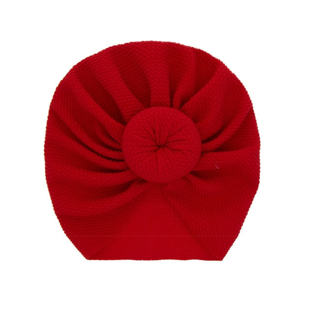 New Mommy And Me Cotton Blend Handmade Hat Women Caps Baby Girls Turban Hats Twist Knot Headwear Hair Accessories