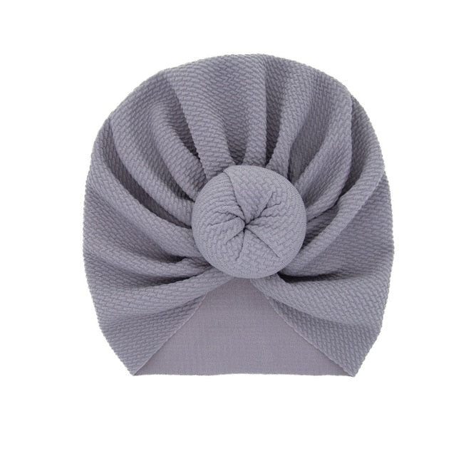 New Mommy And Me Cotton Blend Handmade Hat Women Caps Baby Girls Turban Hats Twist Knot Headwear Hair Accessories