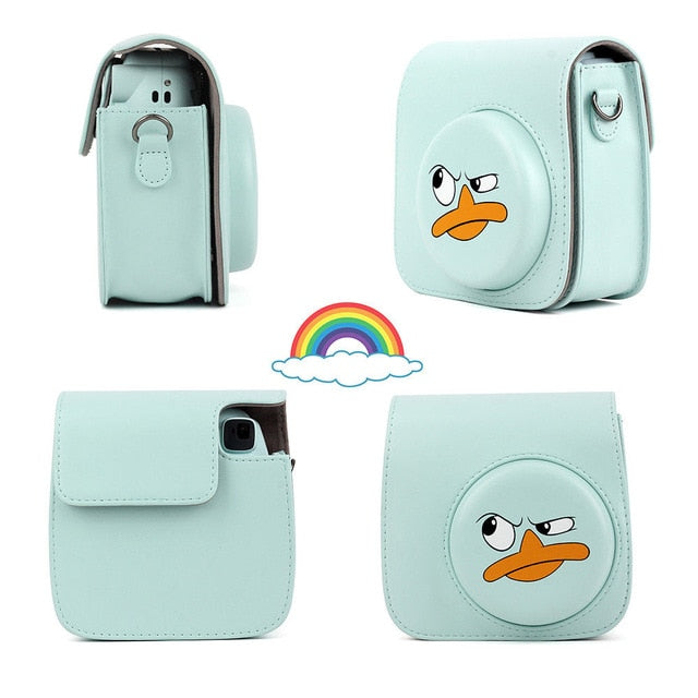 Fujifilm Instax Mini Camera Case Bag PU Leather Cover with Shoulder Strap For Instax Mini 9 Mini 8 Mini 8+ Instant Film Cameras
