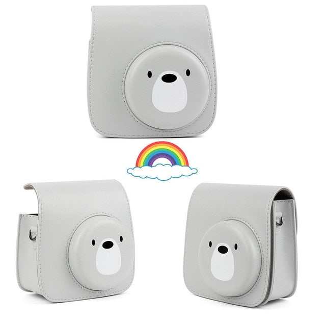 Fujifilm Instax Mini Camera Case Bag PU Leather Cover with Shoulder Strap For Instax Mini 9 Mini 8 Mini 8+ Instant Film Cameras