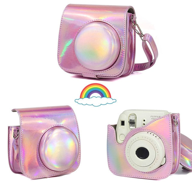 Fujifilm Instax Mini Camera Case Bag PU Leather Cover with Shoulder Strap For Instax Mini 9 Mini 8 Mini 8+ Instant Film Cameras