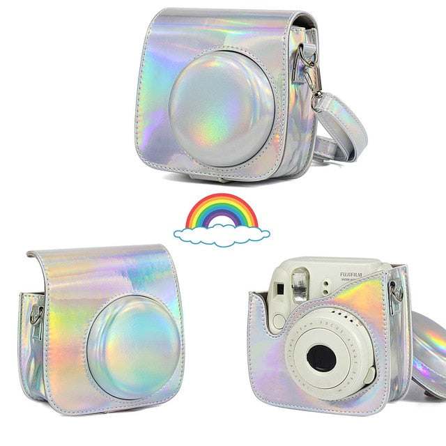 Fujifilm Instax Mini Camera Case Bag PU Leather Cover with Shoulder Strap For Instax Mini 9 Mini 8 Mini 8+ Instant Film Cameras