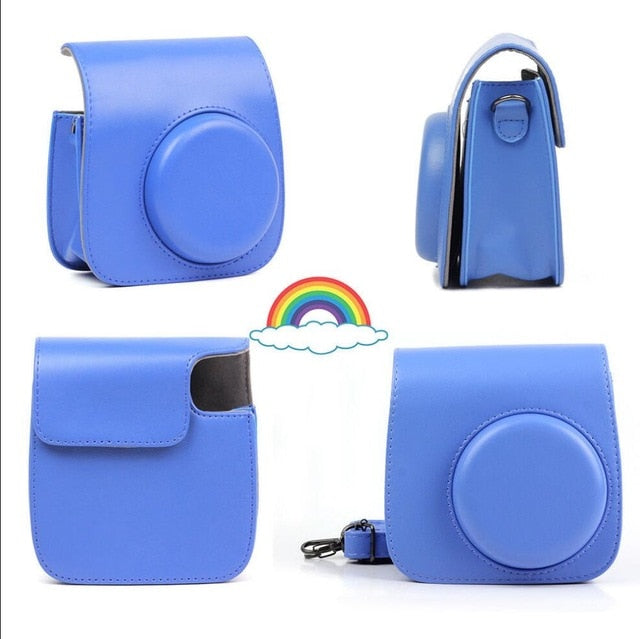 Fujifilm Instax Mini Camera Case Bag PU Leather Cover with Shoulder Strap For Instax Mini 9 Mini 8 Mini 8+ Instant Film Cameras
