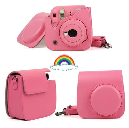 Fujifilm Instax Mini Camera Case Bag PU Leather Cover with Shoulder Strap For Instax Mini 9 Mini 8 Mini 8+ Instant Film Cameras