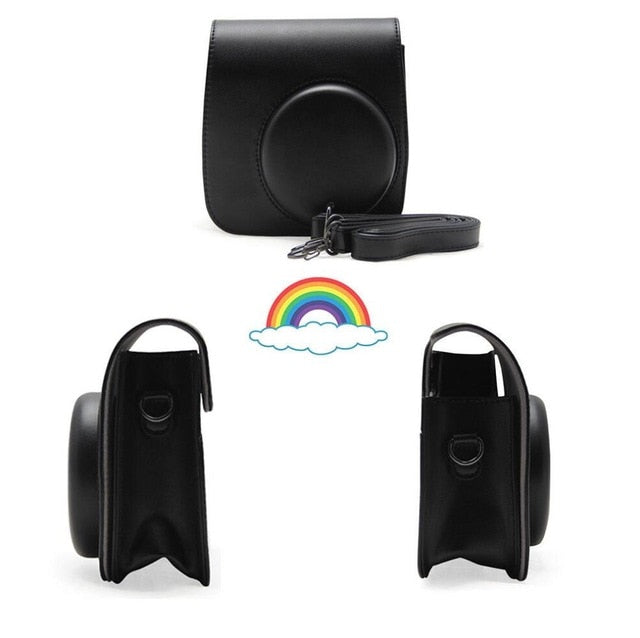 Fujifilm Instax Mini Camera Case Bag PU Leather Cover with Shoulder Strap For Instax Mini 9 Mini 8 Mini 8+ Instant Film Cameras