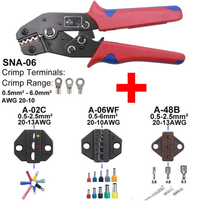 DuPont Terminals Crimp Pliers And Interchangeable Dies Wire Crimper Crimping Tools Ratcheting 7Inch SN-28B SN-48B SN-2 SN-01BM