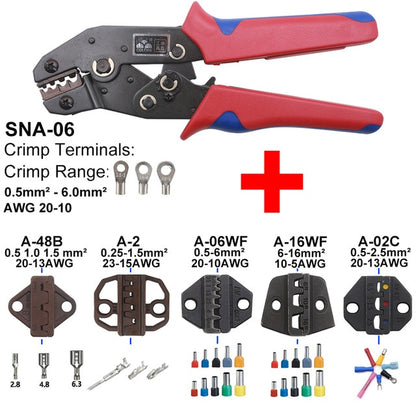 DuPont Terminals Crimp Pliers And Interchangeable Dies Wire Crimper Crimping Tools Ratcheting 7Inch SN-28B SN-48B SN-2 SN-01BM