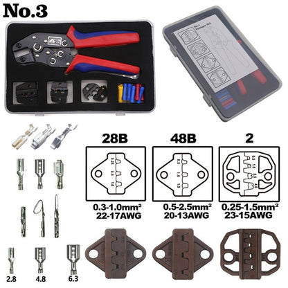 DuPont Terminals Crimp Pliers And Interchangeable Dies Wire Crimper Crimping Tools Ratcheting 7Inch SN-28B SN-48B SN-2 SN-01BM