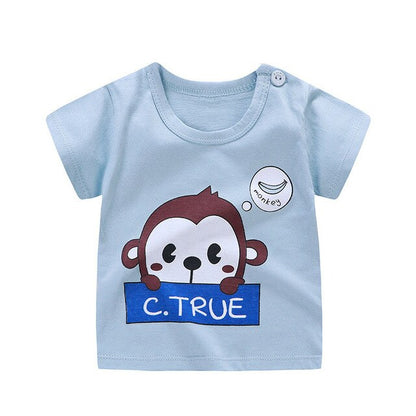 Unini-yun New Summer Baby T Shirt for Girls Kids Clothes Short Sleeve Cartoon T-Shirt Baby Girl Tops Tee Toddler Girl Clothes