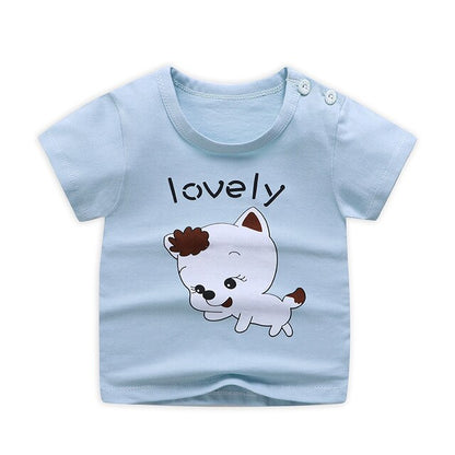 Unini-yun New Summer Baby T Shirt for Girls Kids Clothes Short Sleeve Cartoon T-Shirt Baby Girl Tops Tee Toddler Girl Clothes