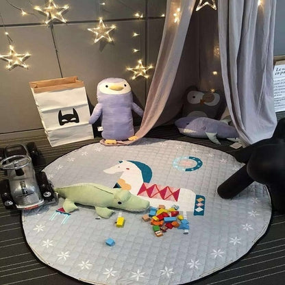 Colorful Children Playing Blanket Toy Storage Bag Kid's Toy Organizer Baby Kawaii Carpet