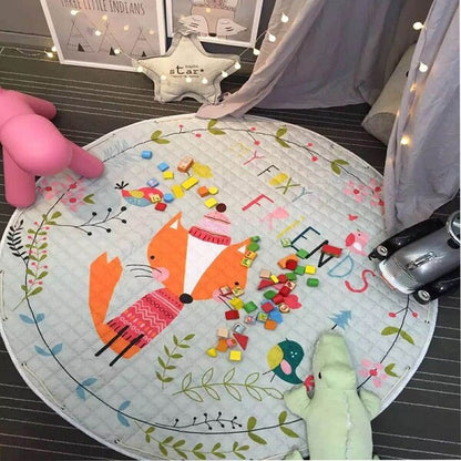 Colorful Children Playing Blanket Toy Storage Bag Kid's Toy Organizer Baby Kawaii Carpet