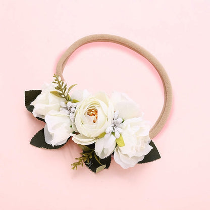 BalleenShiny Princess Flower Headband Newborn Baby Boy Girl Artificial Floral Photography Prop Hair Accessories Infant Headwear