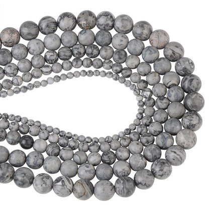 Chanfar 4 6 8 10 12mm Natural Stone Beads Black Lava Tiger Eye Bulk Loose Stone Beads For DIY Making Bracelet Necklace Jewelry
