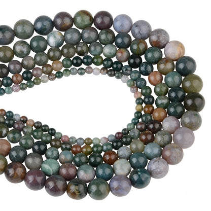 Chanfar 4 6 8 10 12mm Natural Stone Beads Black Lava Tiger Eye Bulk Loose Stone Beads For DIY Making Bracelet Necklace Jewelry