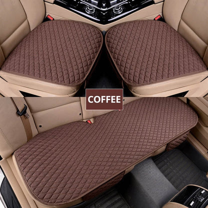 AUTOYOUTH Car Seat Covers Front/ Rear/ Full Set Choose Car Seat Cushion Linen Fabric Car Accessories Universal Size Anti-slip