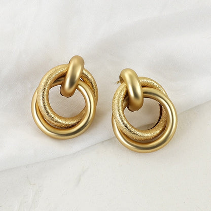 AENSOA Fashion Metal Statement Earrings 2020 Gold Color Geometric Earrings For Women Hanging Dangle Earring Earring  Jewelry