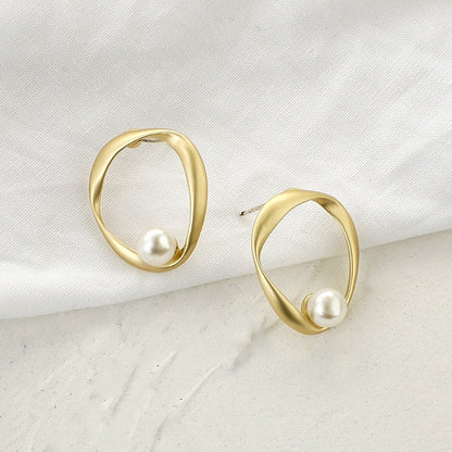AENSOA Fashion Metal Statement Earrings 2020 Gold Color Geometric Earrings For Women Hanging Dangle Earring Earring  Jewelry