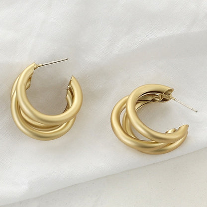 AENSOA Fashion Metal Statement Earrings 2020 Gold Color Geometric Earrings For Women Hanging Dangle Earring Earring  Jewelry