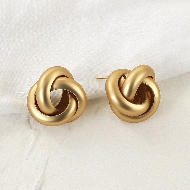 AENSOA Fashion Metal Statement Earrings 2020 Gold Color Geometric Earrings For Women Hanging Dangle Earring Earring  Jewelry