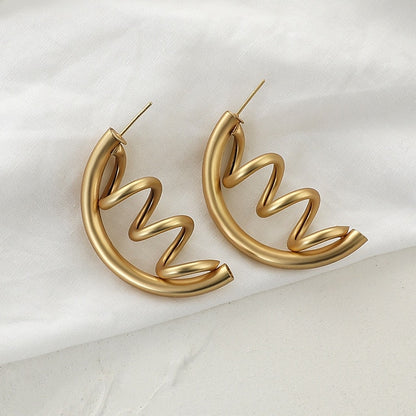 AENSOA Fashion Metal Statement Earrings 2020 Gold Color Geometric Earrings For Women Hanging Dangle Earring Earring  Jewelry