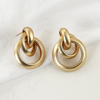 AENSOA Fashion Metal Statement Earrings 2020 Gold Color Geometric Earrings For Women Hanging Dangle Earring Earring  Jewelry