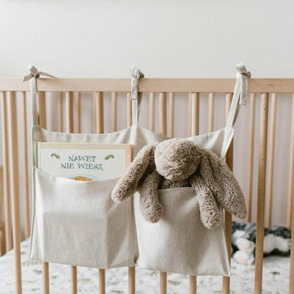 Baby Newborn Bed Storage Organizer Crib Hanging Storage Bag Caddy Organizer For Baby Essentials Bedding Set Diaper Storage Bag
