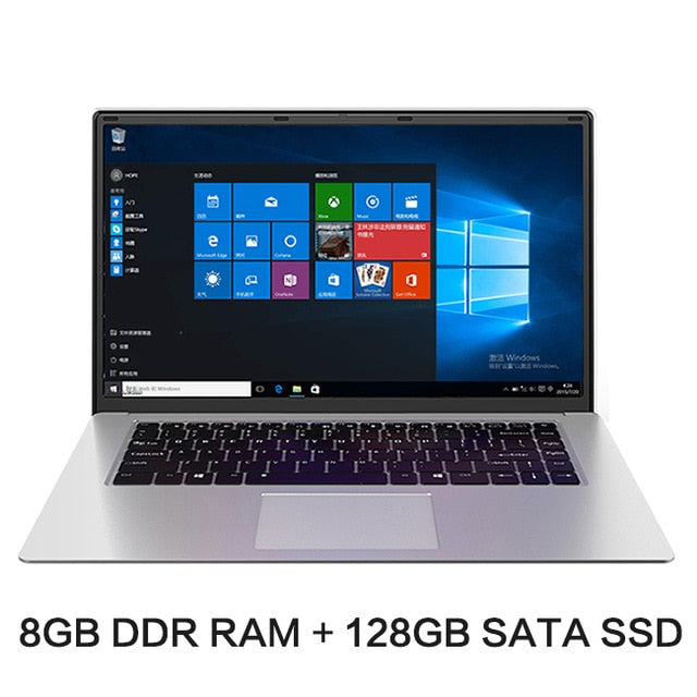 15.6 inch IPS 1920x1080 intel J3455 Quad Core Notebook Computer 8GB RAM 128GB 256GB 512GB SSD ROM Windows 10 Laptop Ultrabook