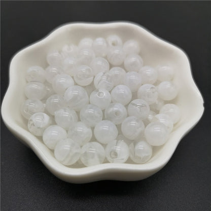 6 8 10 mm Imitation Natural Stone Round Acrylic Beads Clouds Effect Beads For Jewelry Makeing Bracelet necklace DIY Accessory