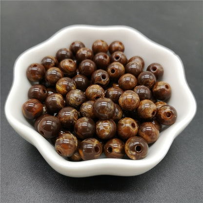 6 8 10 mm Imitation Natural Stone Round Acrylic Beads Clouds Effect Beads For Jewelry Makeing Bracelet necklace DIY Accessory
