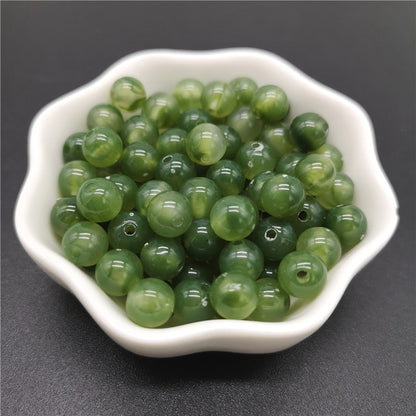 6 8 10 mm Imitation Natural Stone Round Acrylic Beads Clouds Effect Beads For Jewelry Makeing Bracelet necklace DIY Accessory