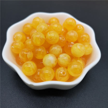 6 8 10 mm Imitation Natural Stone Round Acrylic Beads Clouds Effect Beads For Jewelry Makeing Bracelet necklace DIY Accessory