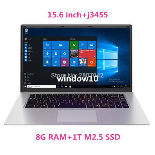 15 inch Laptop With 8GB RAM 1TB SSD Notebook Computer Intel Quad Core Netbook Students Ultrabook With Win10 OS