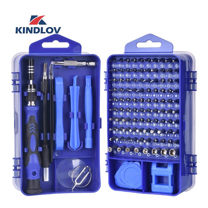 KINDLOV Phone Repair Tools Kit Screwdriver Set Precision 115 In 1 Magnetic Torx Hex Bit Screw Driver Bits Insulated Multitools