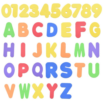 Alphanumeric Letter Puzzle Bath Toys Soft EVA Kids Baby Bathroom Water Toys Early Educational Suction Up Fish Bathing Toy