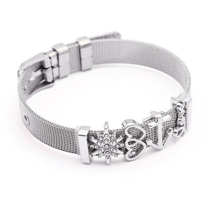 SEIALOY Fashion Stainless Steel Mesh Watch Chain Bracelets For Women Men Rose Gold Charm Brands Bracelet Bangles Jewelry