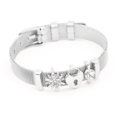 SEIALOY Fashion Stainless Steel Mesh Watch Chain Bracelets For Women Men Rose Gold Charm Brands Bracelet Bangles Jewelry