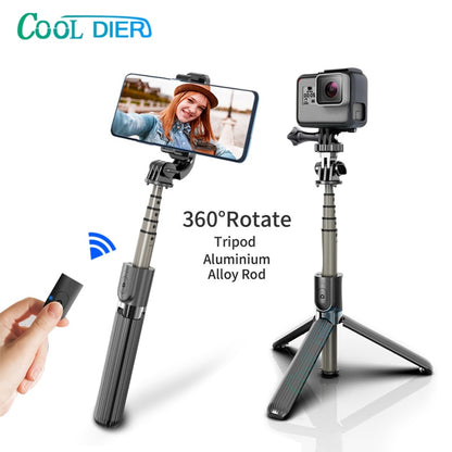 High quality Wireless bluetooth Selfie Stick Tripod With Remote Palo Selfie Extendable Foldable Monopod For Iphone Action Camera