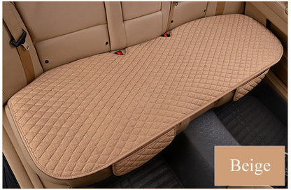 Flax Car Seat Covers Front/Rear/ Full Set Choose Car Seat Cushion Linen Fabric Seat Pad Protector Car Accessories Anti-slip