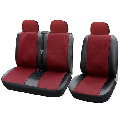 1+2 Seat Covers Car Seat Cover for Transporter/Van, Universal Fit with Artificial Leather,Truck Interior Accessories