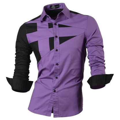 jeansian Spring Autumn Features Shirts Men Casual Long Sleeve Casual Slim Fit Male Shirts Zipper Decoration (No Pockets) Z015
