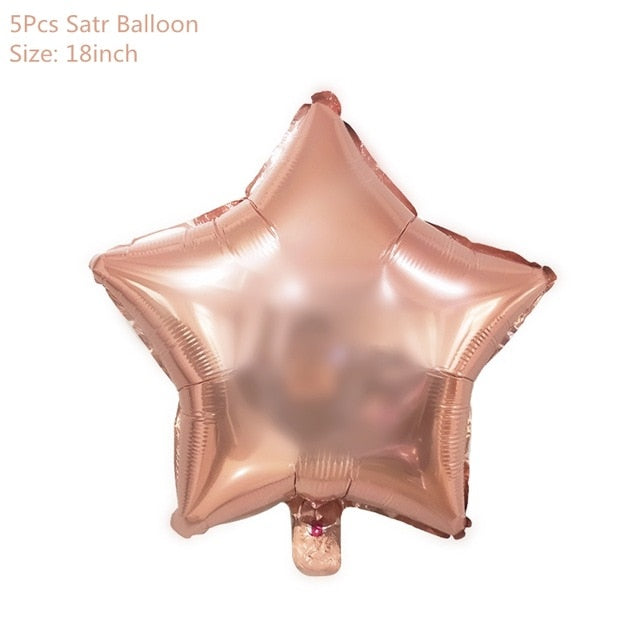 Rose Gold Wedding Birthday Party Balloons Happy Birthday Letter Foil Balloon Baby Shower Anniversary Event Party Decor Supplies