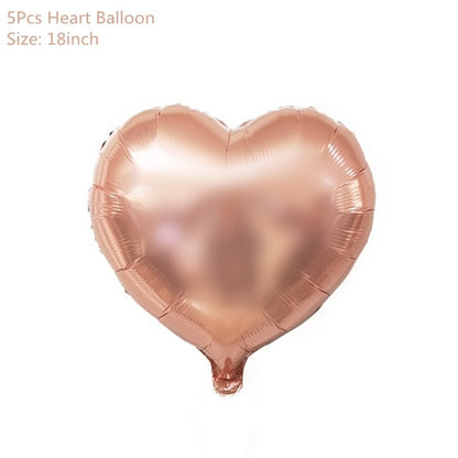 Rose Gold Wedding Birthday Party Balloons Happy Birthday Letter Foil Balloon Baby Shower Anniversary Event Party Decor Supplies