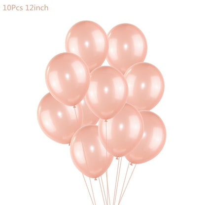 Rose Gold Wedding Birthday Party Balloons Happy Birthday Letter Foil Balloon Baby Shower Anniversary Event Party Decor Supplies