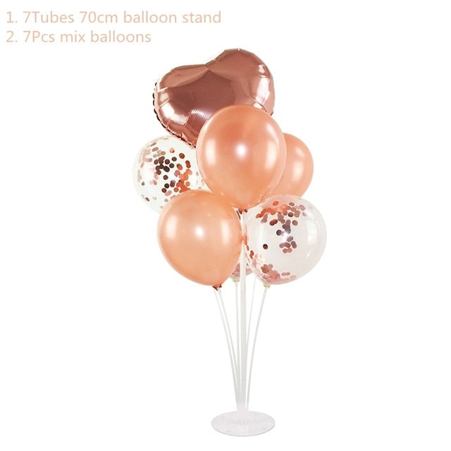 Rose Gold Wedding Birthday Party Balloons Happy Birthday Letter Foil Balloon Baby Shower Anniversary Event Party Decor Supplies